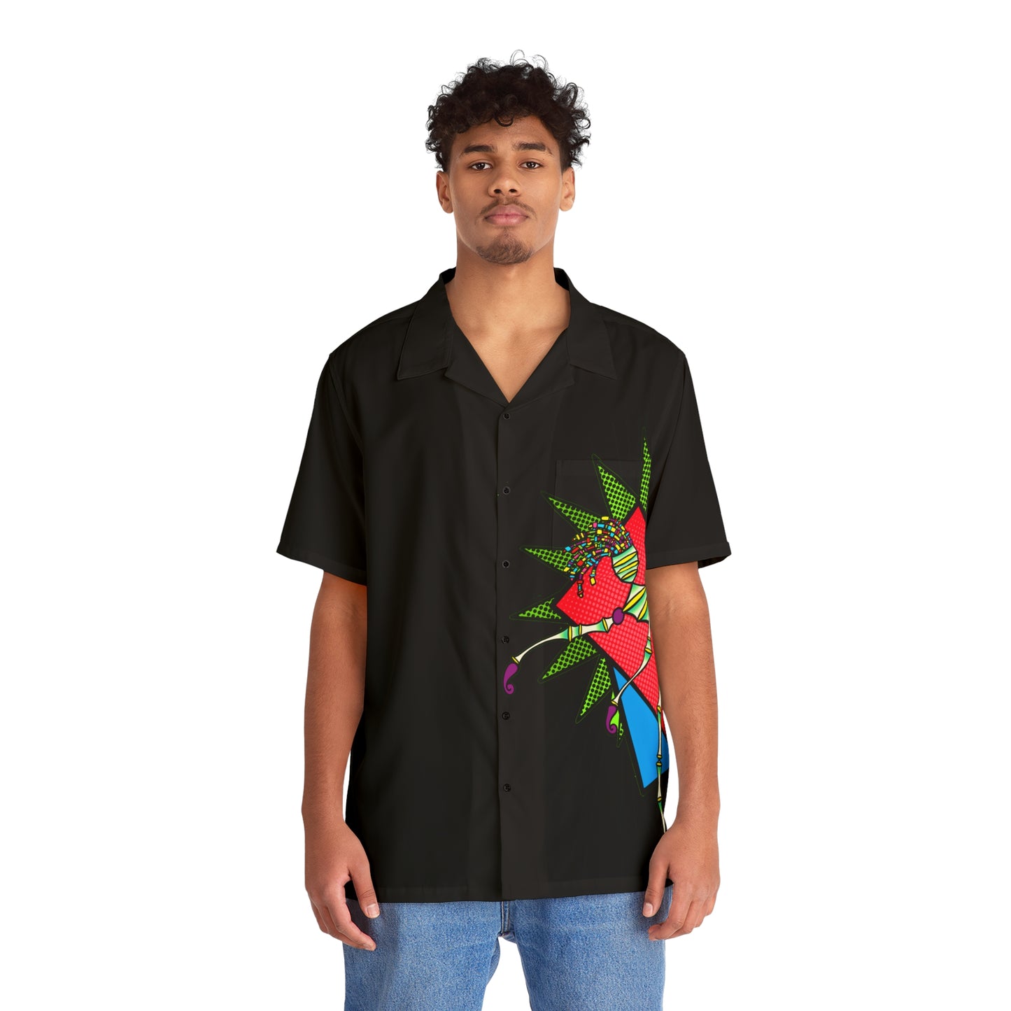 Pop Art: Disc Man Men's Hawaiian Shirt (AOP)