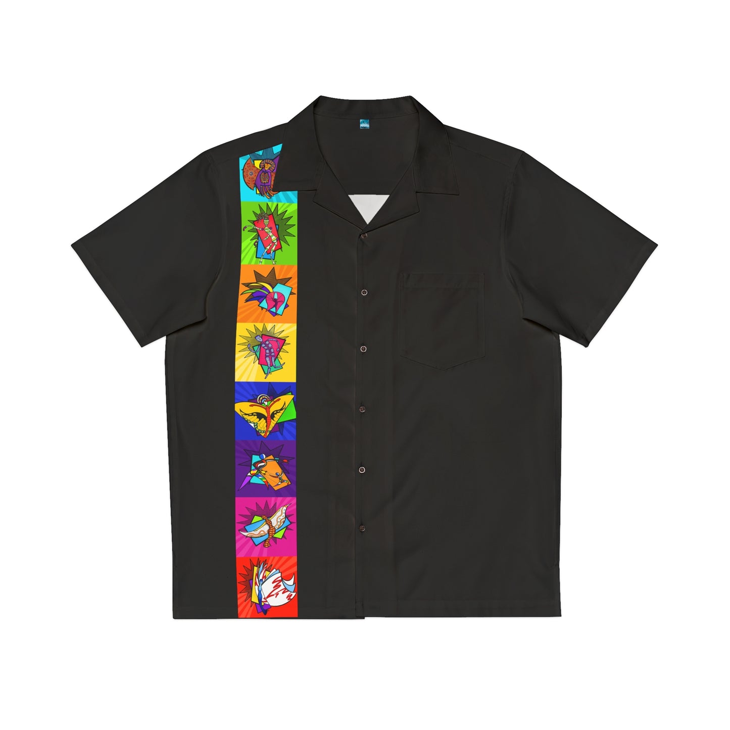 Pop Art: All Puppets Block Men's Hawaiian Shirt (AOP)