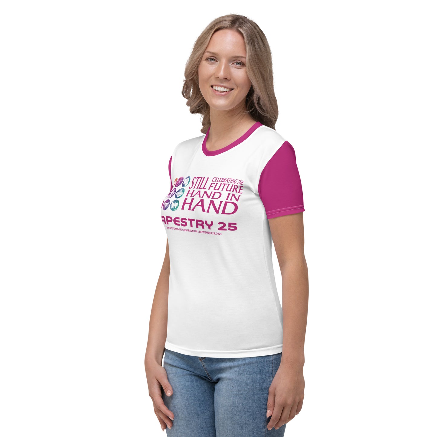 Reunion Dated Nations Women's T-shirt (Magenta)