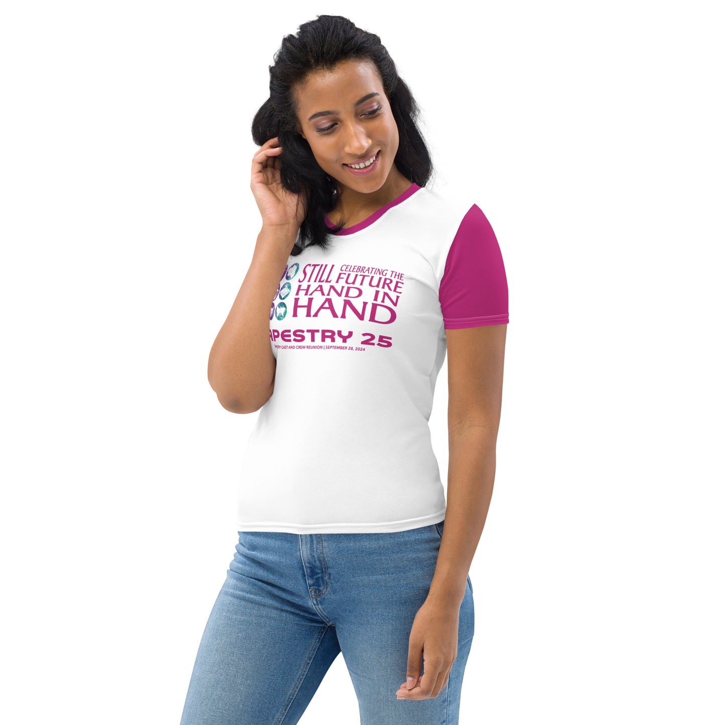 Reunion Dated Nations Women's T-shirt (Magenta)