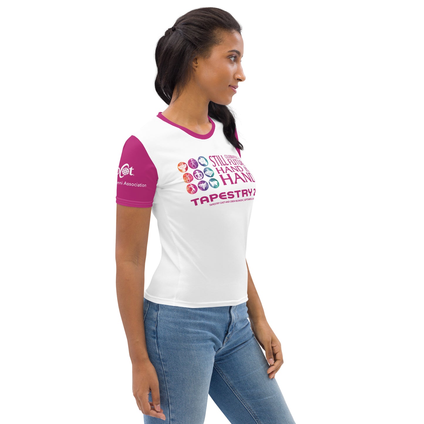 Reunion Dated Nations Women's T-shirt (Magenta)