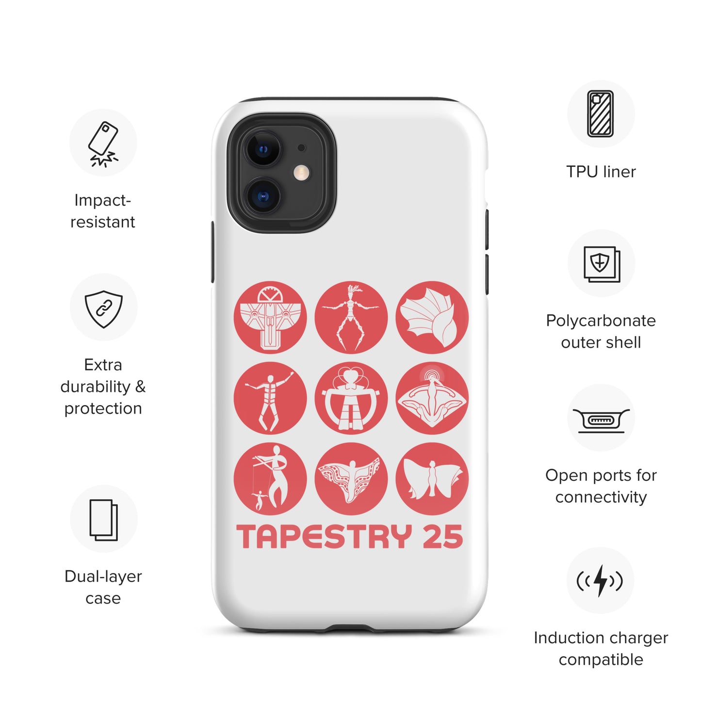 Tapestry 25: Tough Case for iPhone® (red)