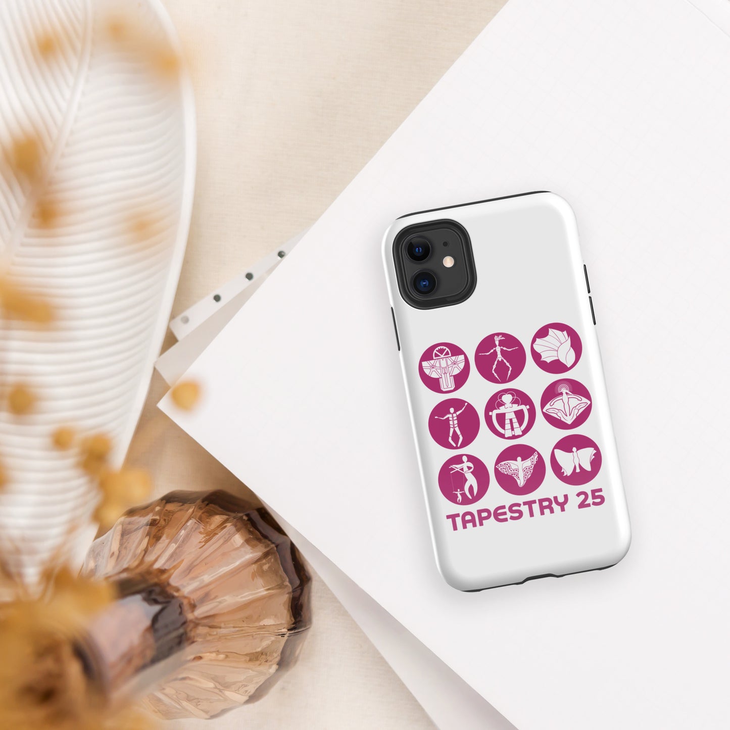 Tapestry 25: Tough Case for iPhone® (Magenta0