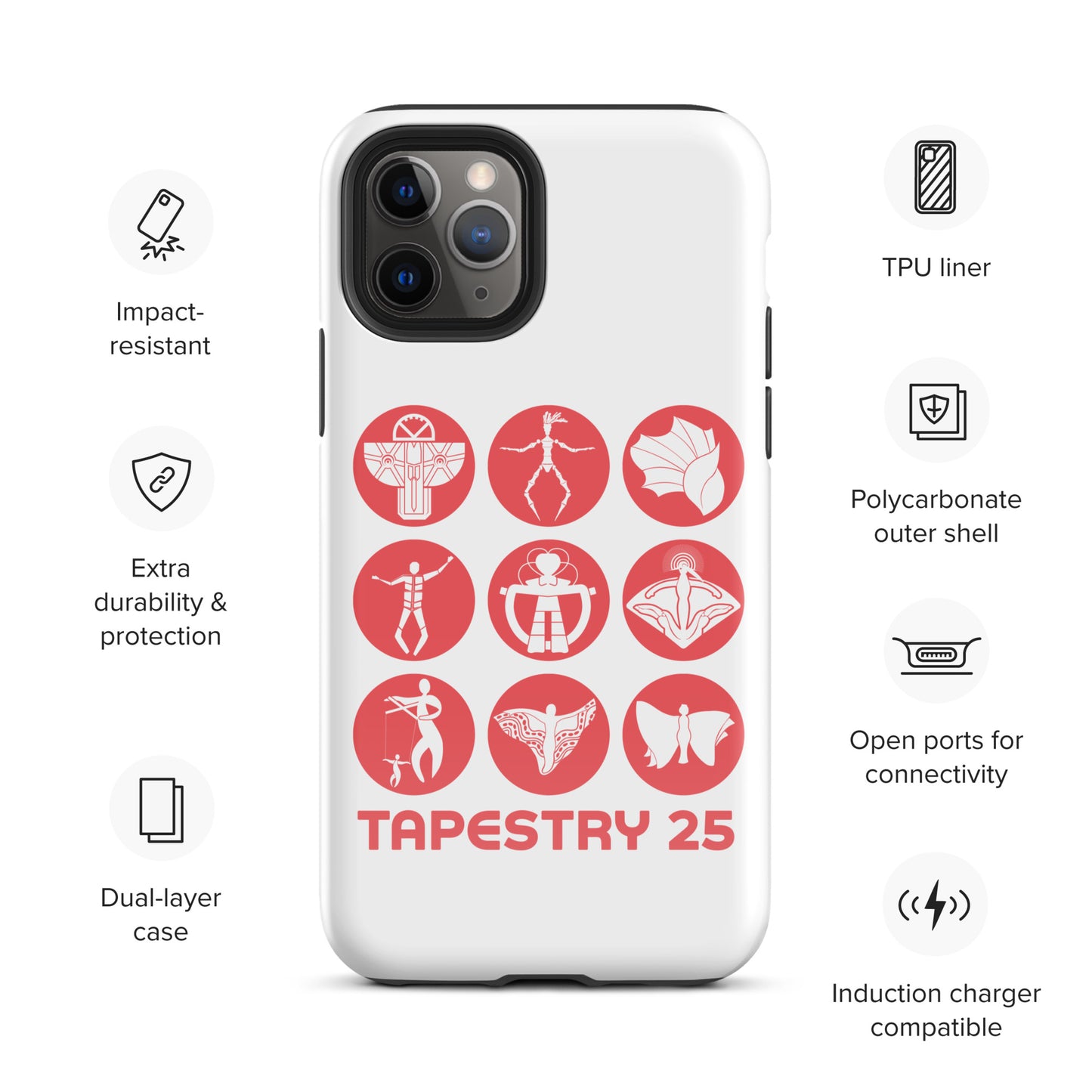 Tapestry 25: Tough Case for iPhone® (red)