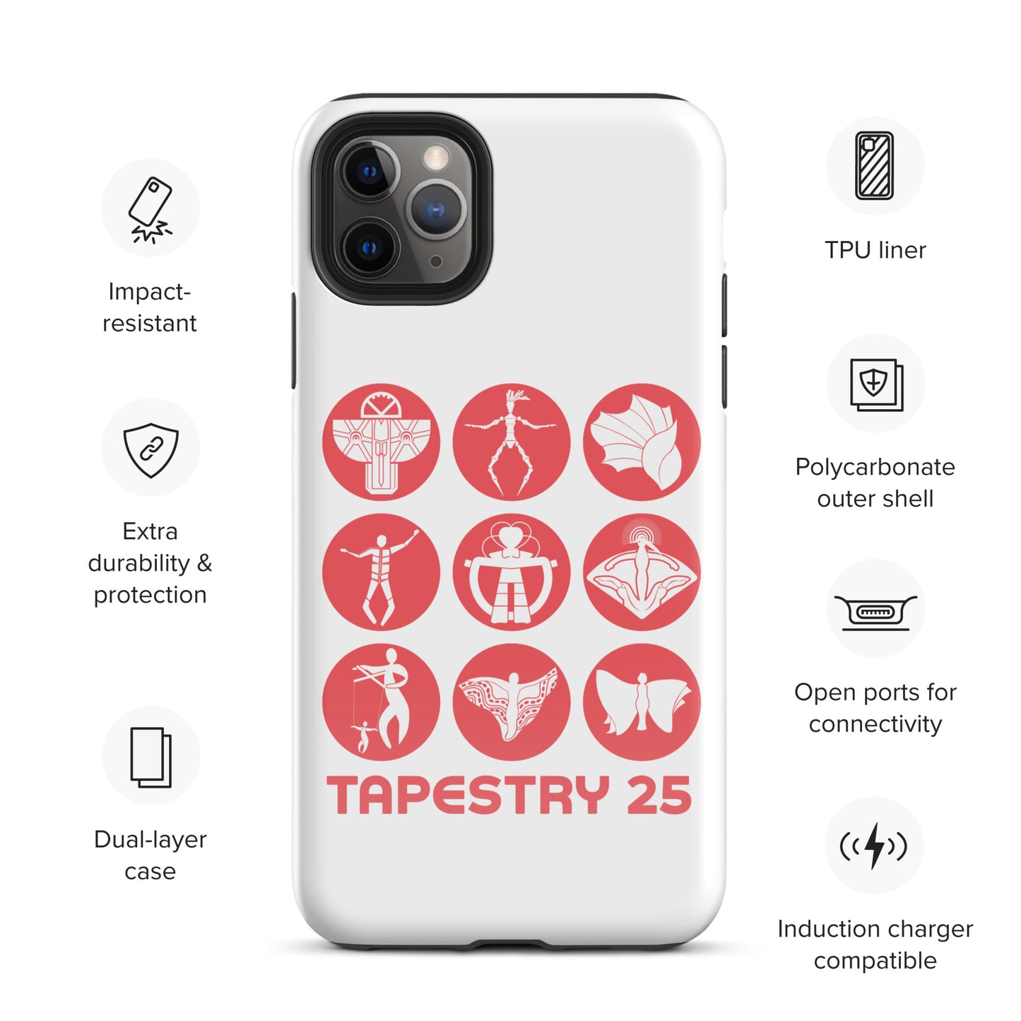 Tapestry 25: Tough Case for iPhone® (red)