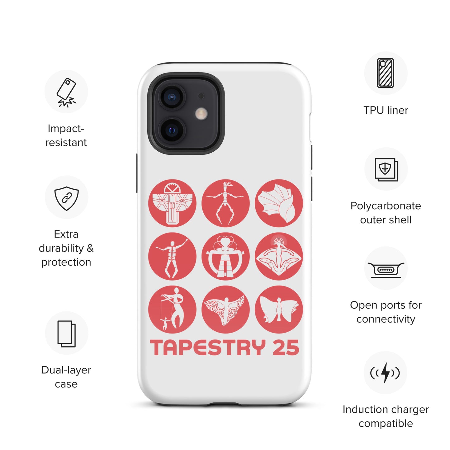 Tapestry 25: Tough Case for iPhone® (red)