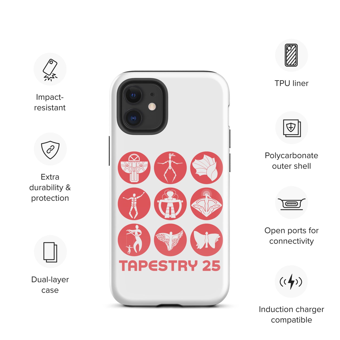 Tapestry 25: Tough Case for iPhone® (red)