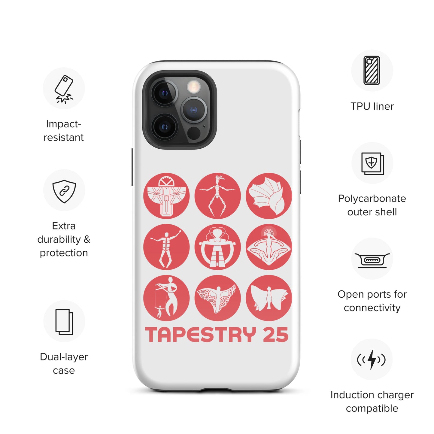 Tapestry 25: Tough Case for iPhone® (red)