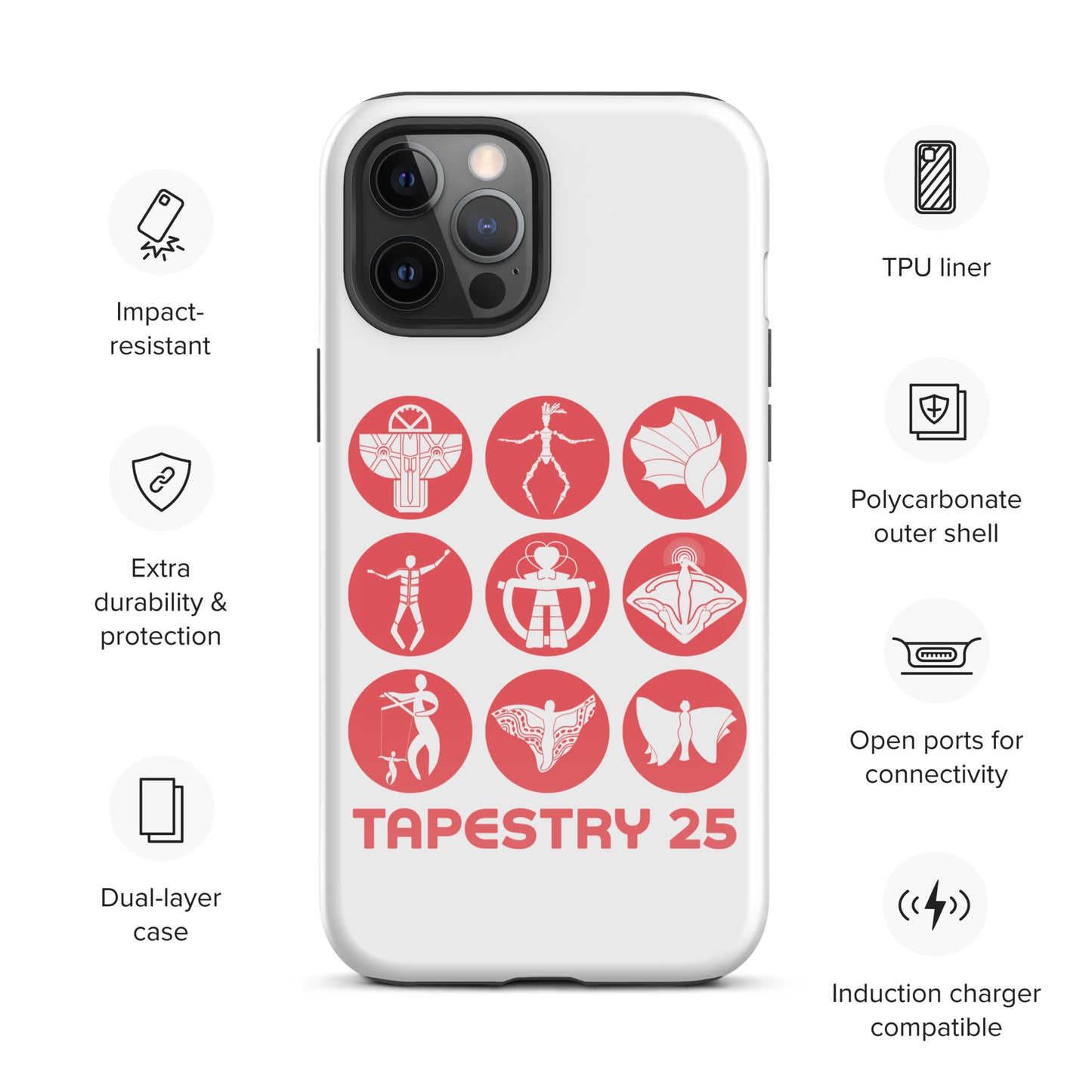 Tapestry 25: Tough Case for iPhone® (red)