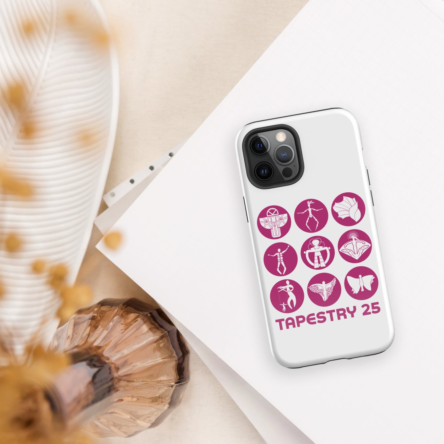 Tapestry 25: Tough Case for iPhone® (Magenta0