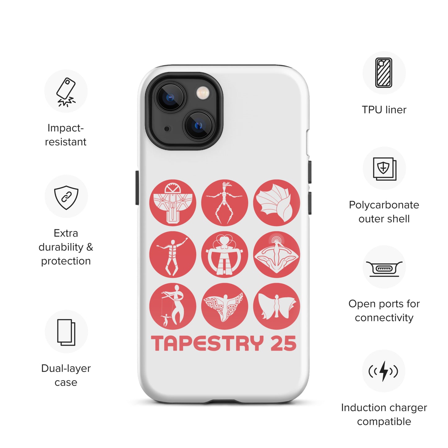 Tapestry 25: Tough Case for iPhone® (red)