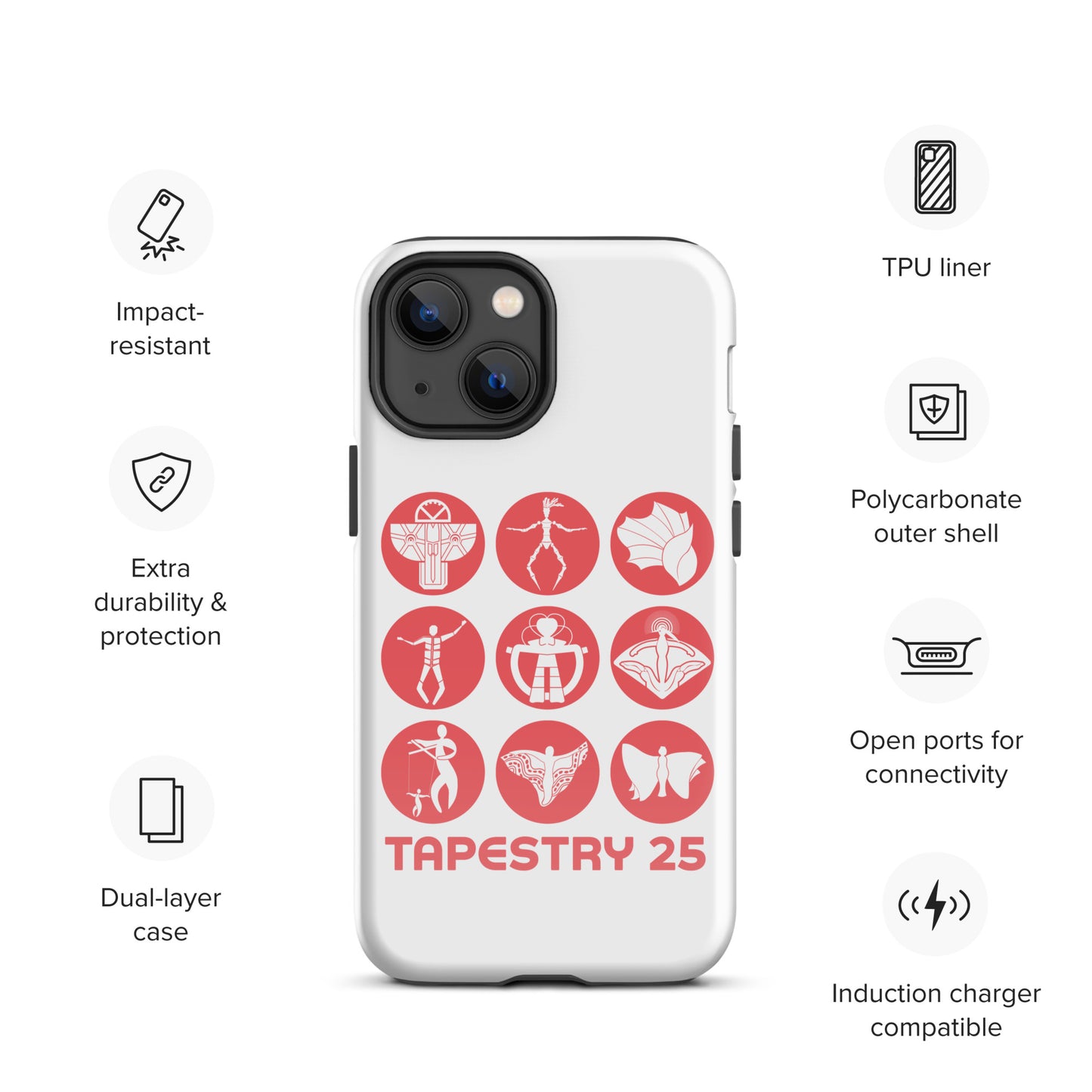 Tapestry 25: Tough Case for iPhone® (red)