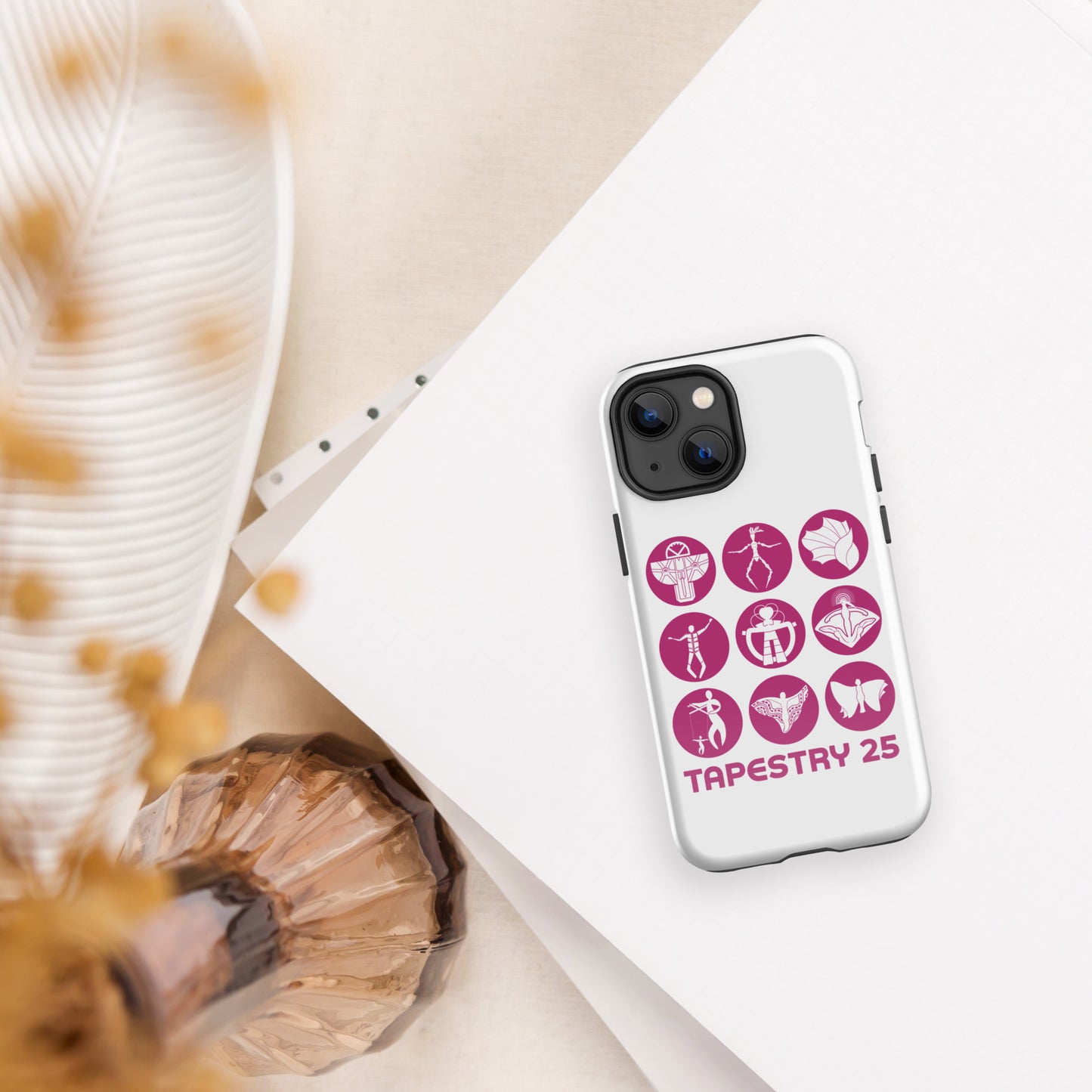 Tapestry 25: Tough Case for iPhone® (Magenta0