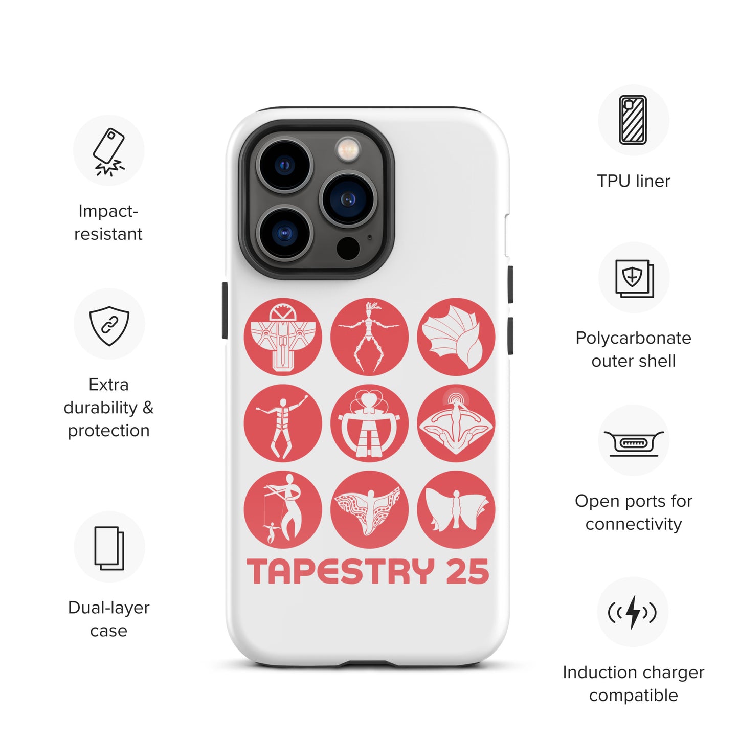 Tapestry 25: Tough Case for iPhone® (red)