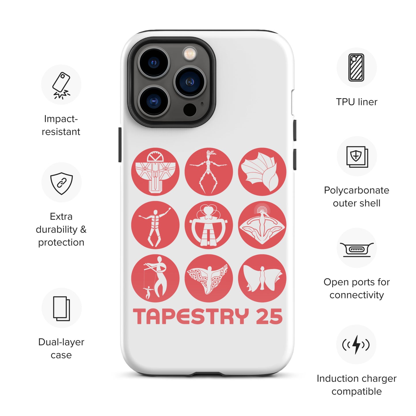 Tapestry 25: Tough Case for iPhone® (red)