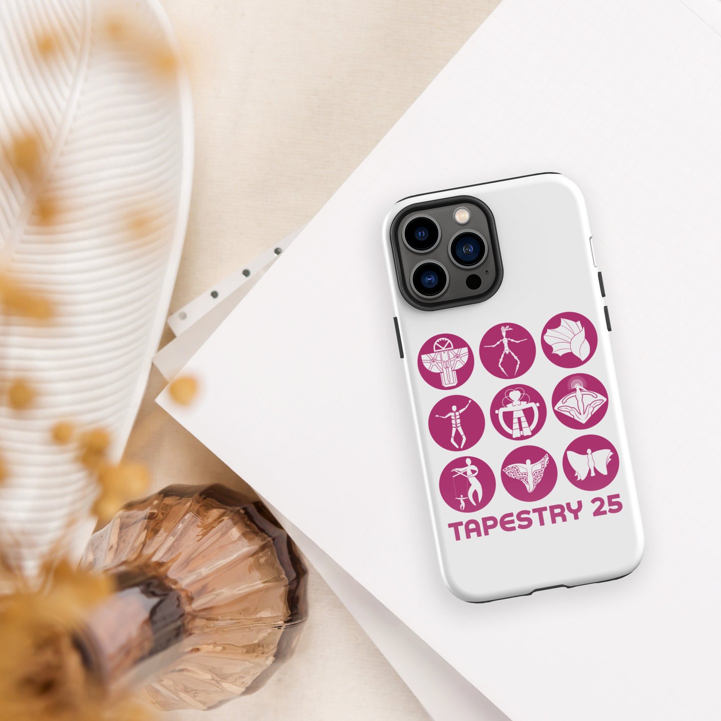 Tapestry 25: Tough Case for iPhone® (Magenta0