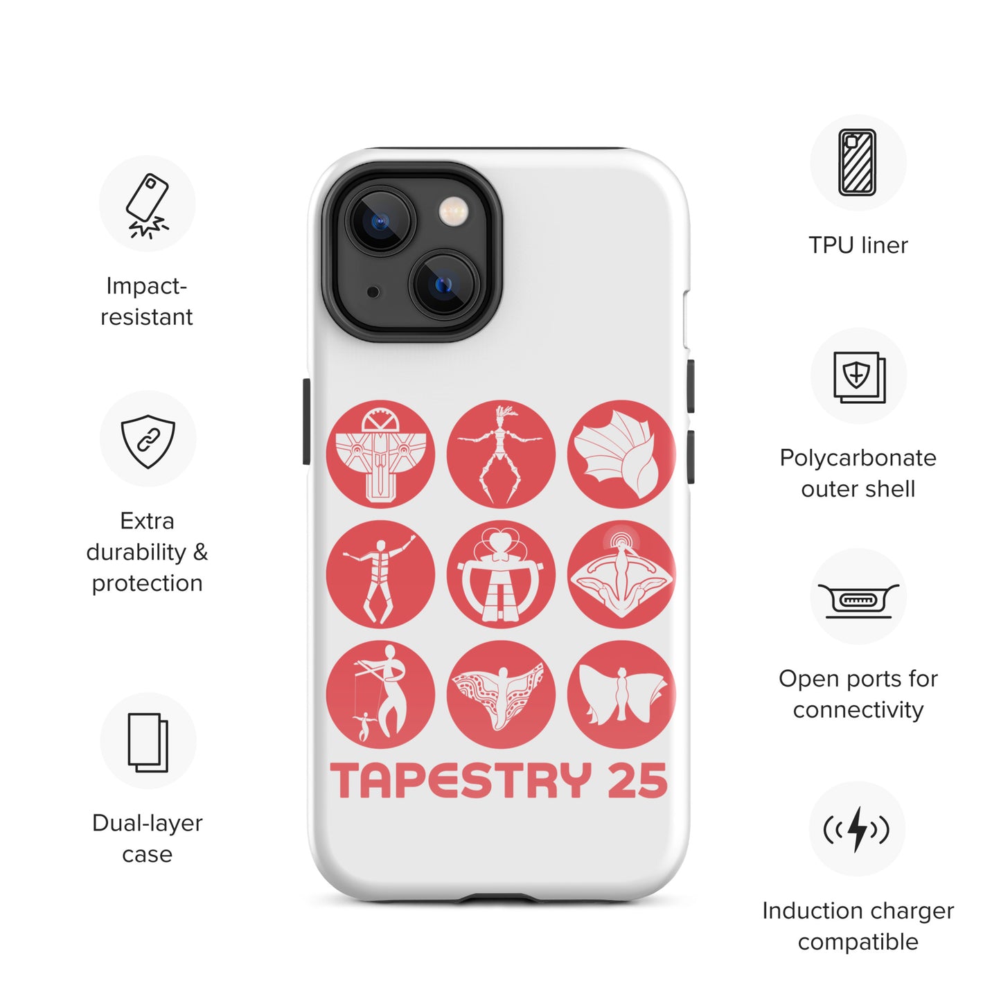 Tapestry 25: Tough Case for iPhone® (red)