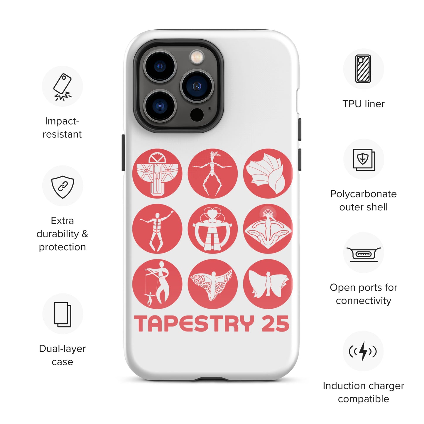 Tapestry 25: Tough Case for iPhone® (red)