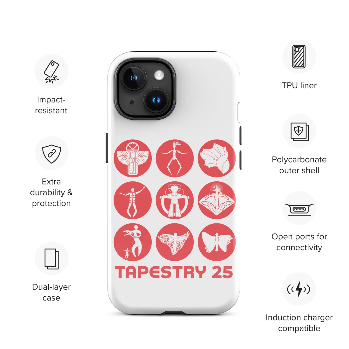 Tapestry 25: Tough Case for iPhone® (red)