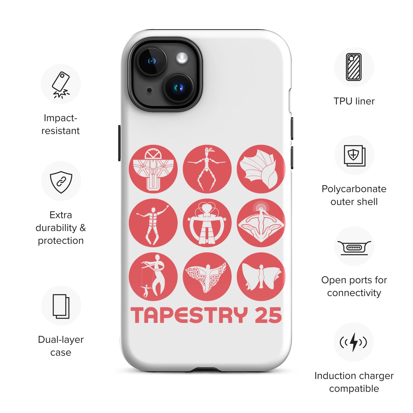 Tapestry 25: Tough Case for iPhone® (red)