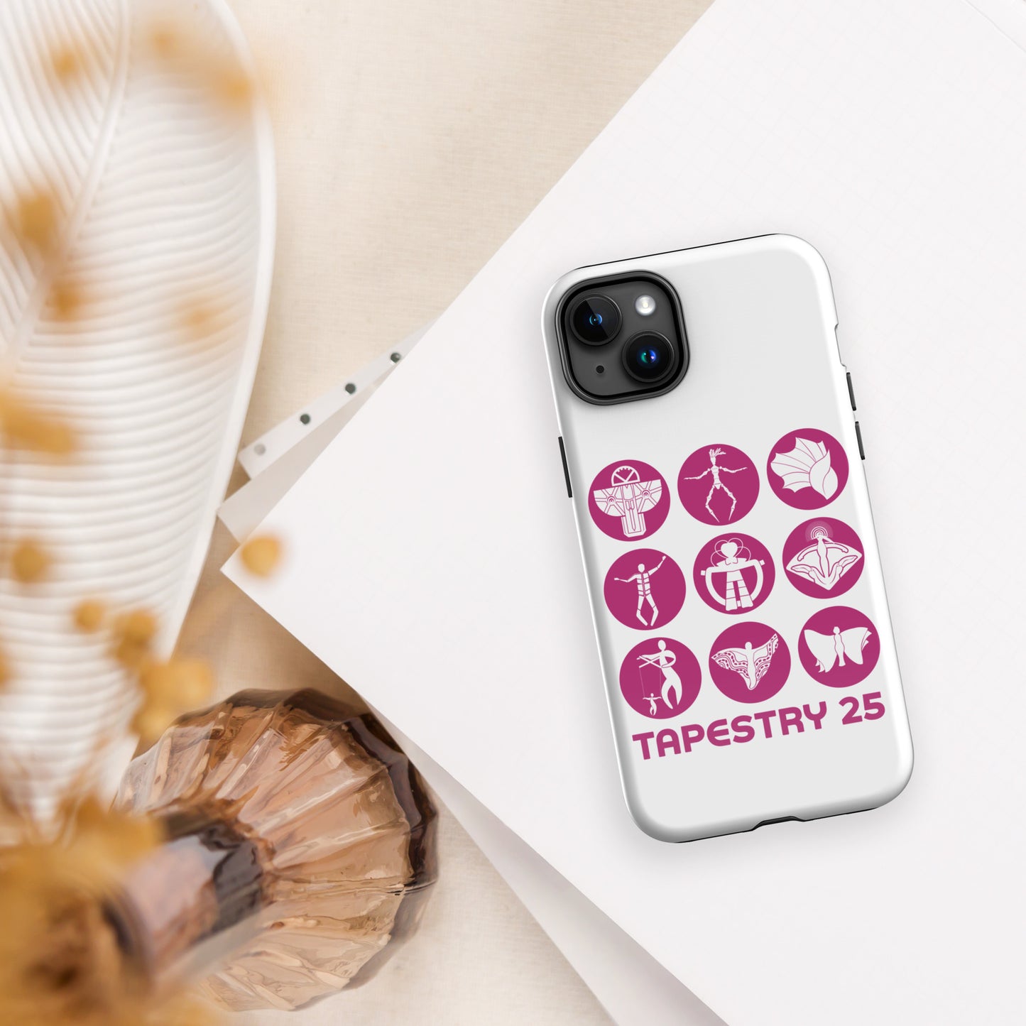 Tapestry 25: Tough Case for iPhone® (Magenta0