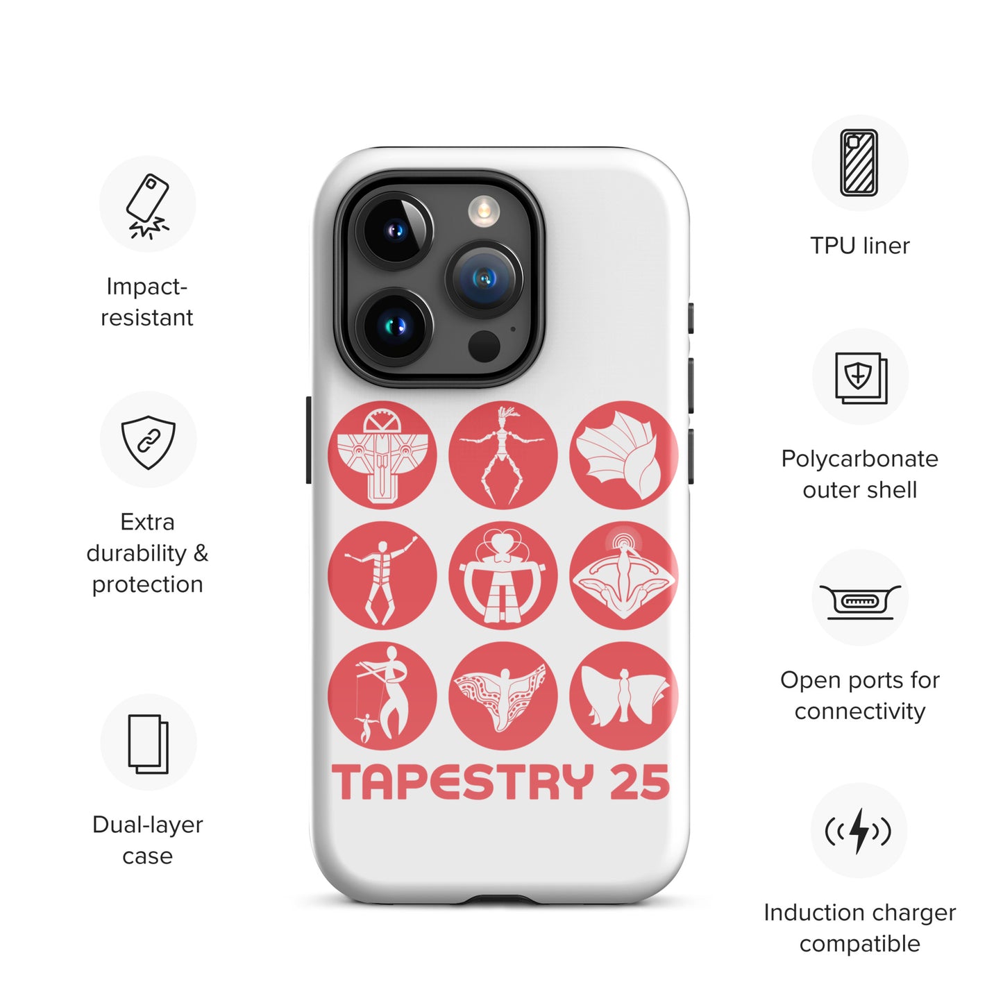 Tapestry 25: Tough Case for iPhone® (red)