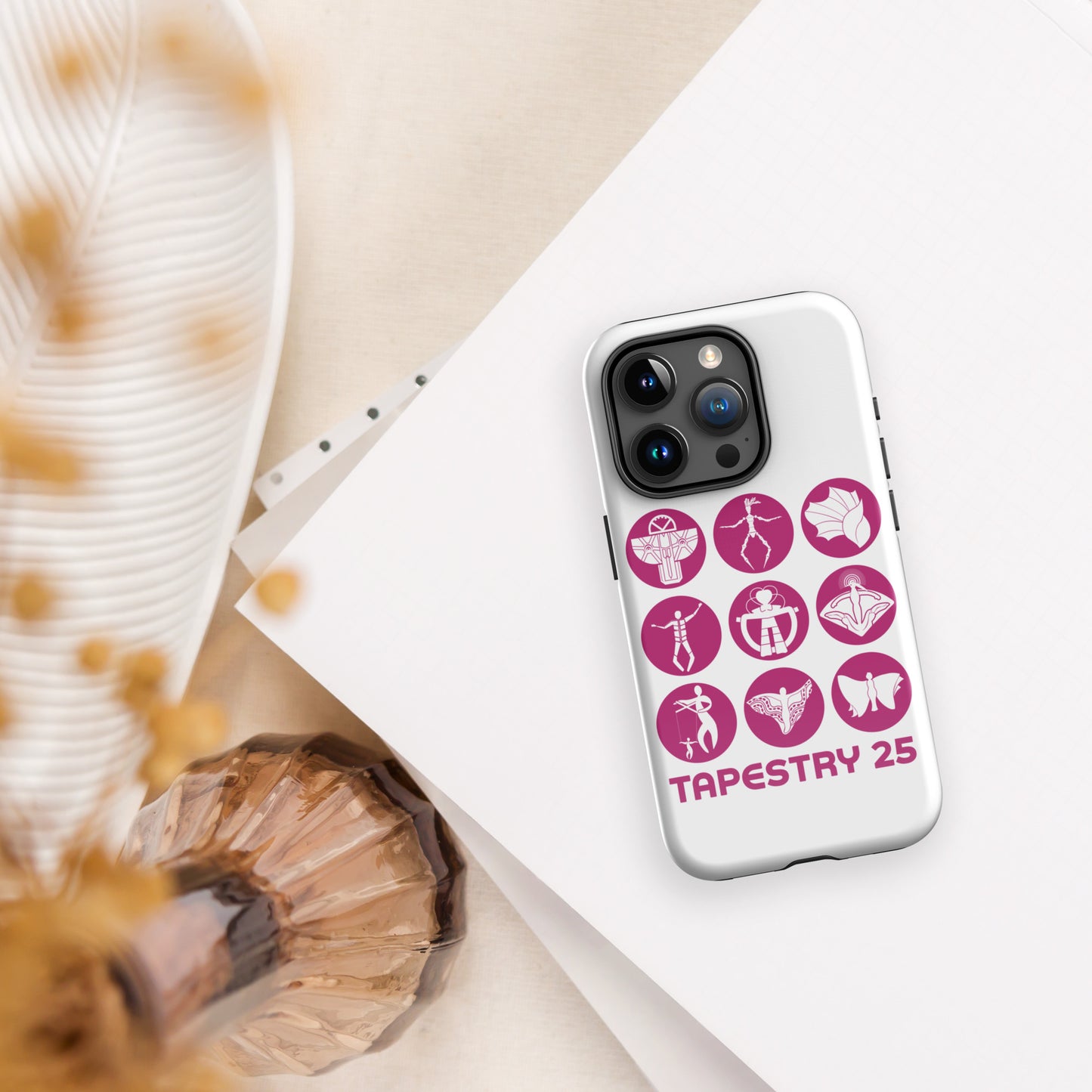 Tapestry 25: Tough Case for iPhone® (Magenta0