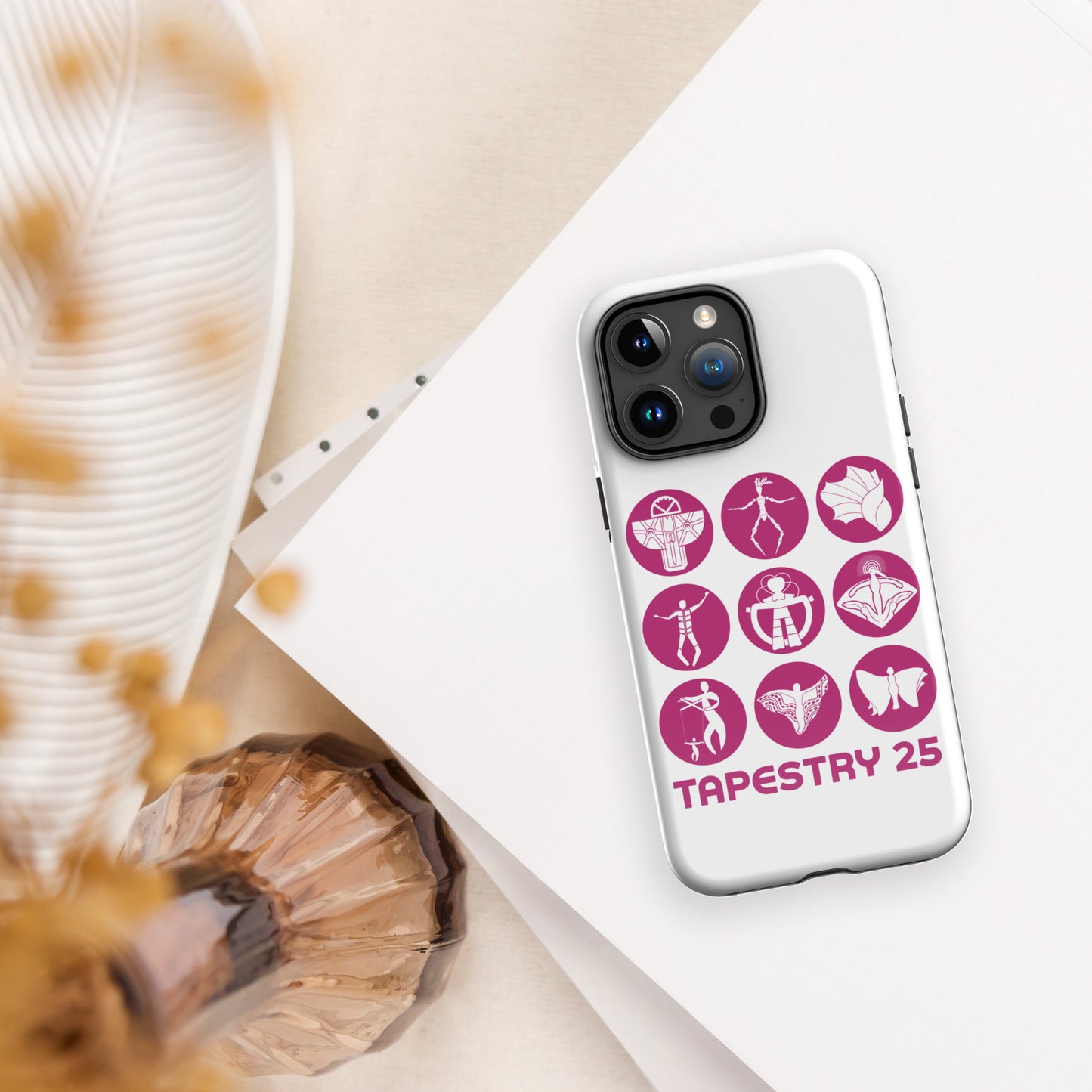 Tapestry 25: Tough Case for iPhone® (Magenta0